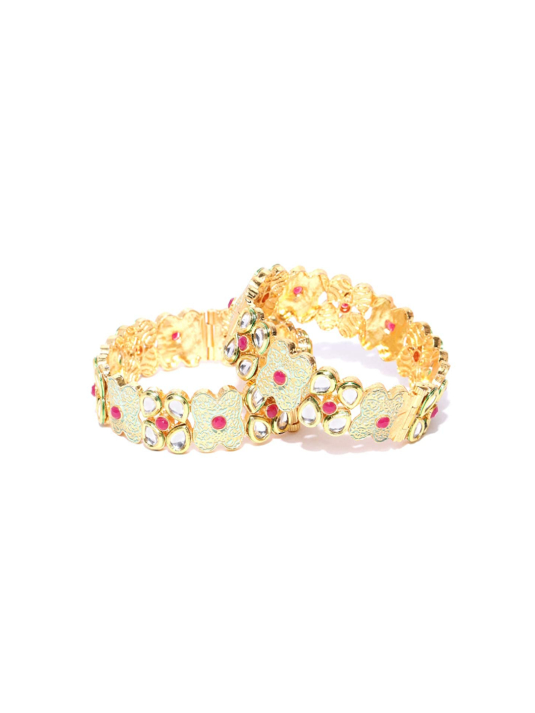 YouBella Jewellery Bangles for Women Stylish Traditional One Gram Gold Plated Bangles for Women and Girls